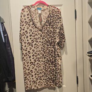 Leopard Print V-Neck Women's Top
